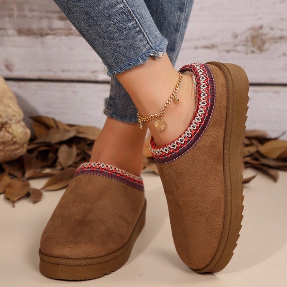 Shoes - Cozy Teddy Lined Slip on Shoes